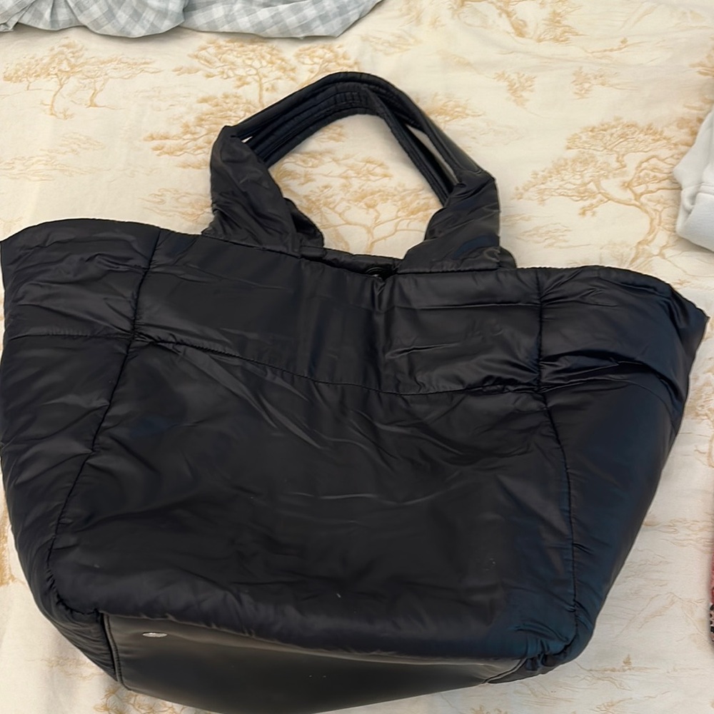 Caraa Black Nylon Tote Bag